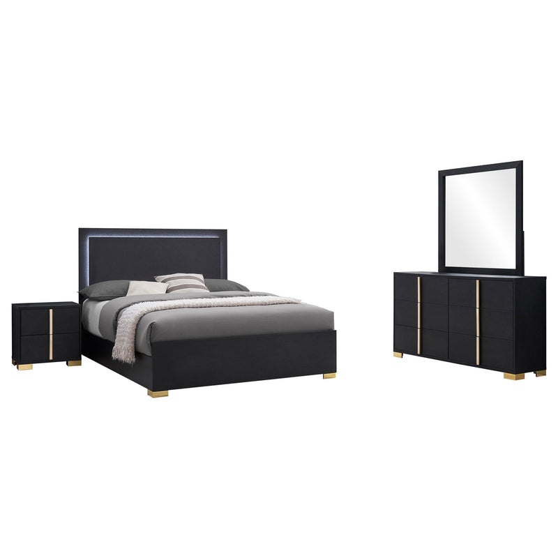 Jeremiah - 4 Piece Bedroom Set With LED Headboard