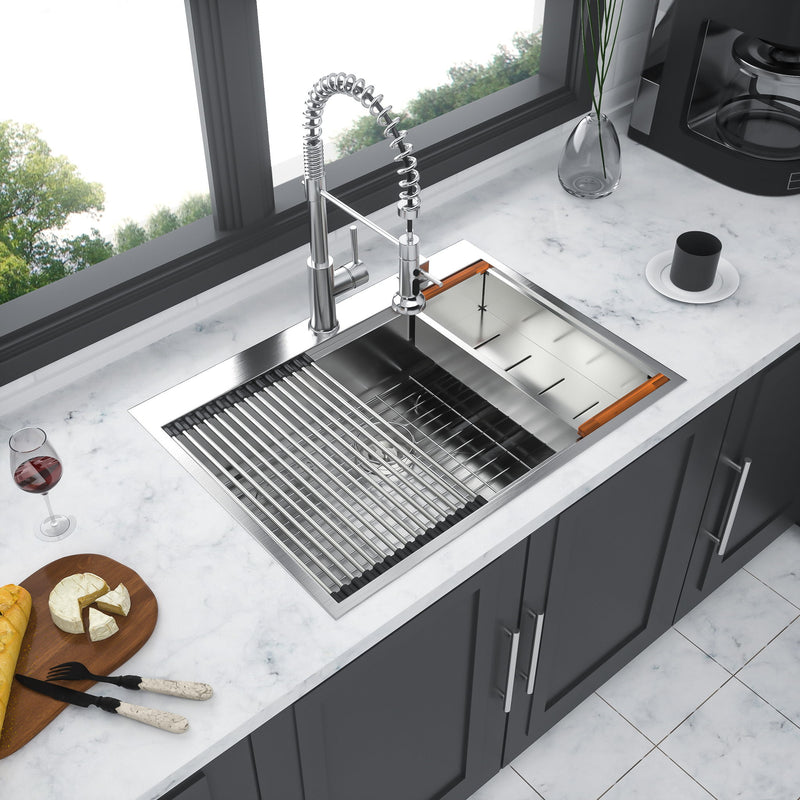 Drop In Kitchen Sink Stainless Steel 16 Gauge