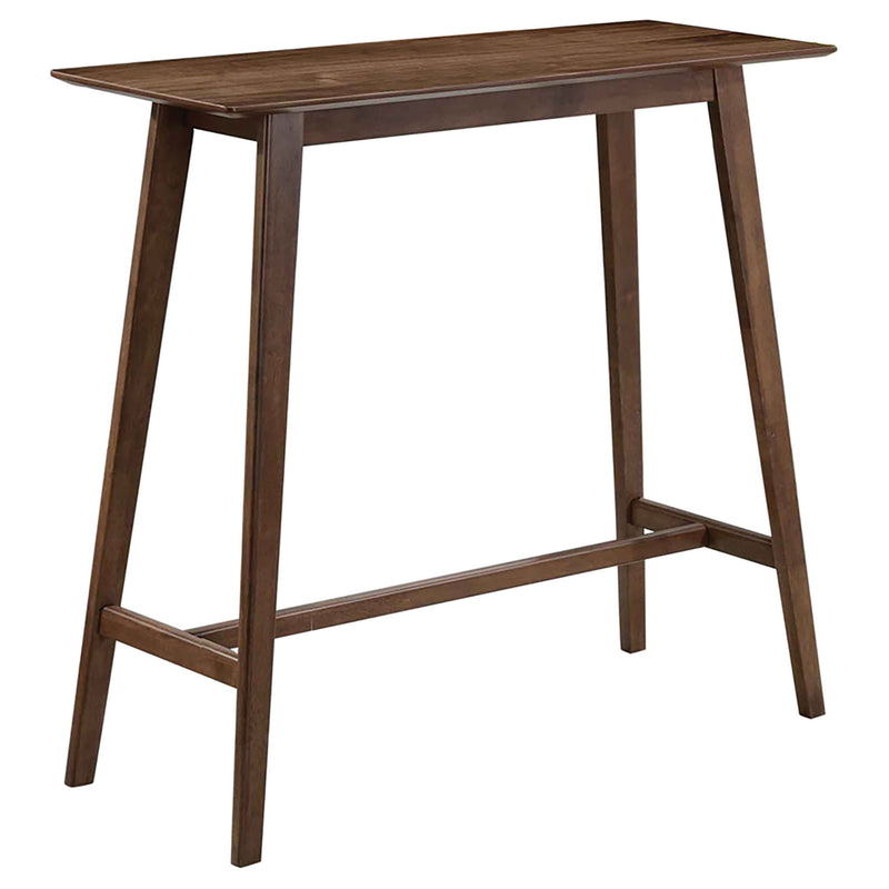 Rectangular Bar Table With Tapered Legs - Walnut