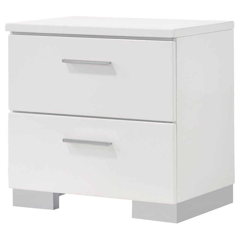 Dulcey - 2 Drawer Nightstand - Gloss White