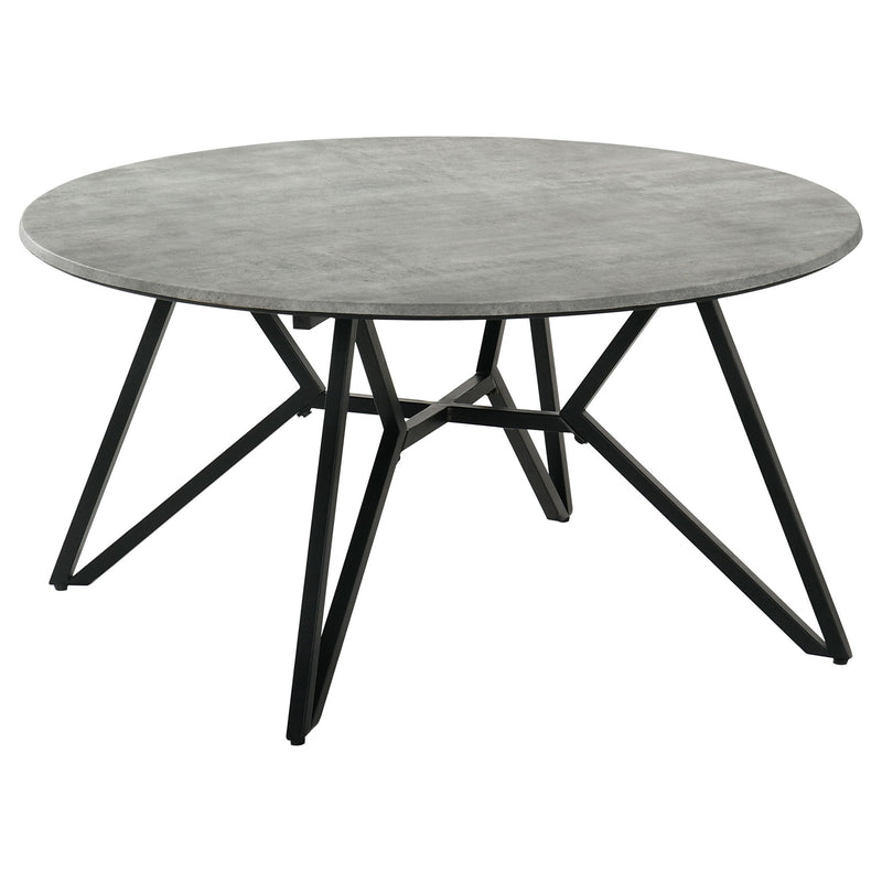 Garfield - 2 Piece Round Smarttop Coffee And End Table Set - Cement Gray