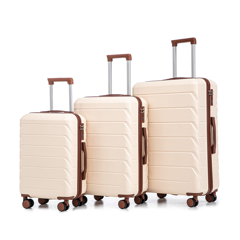 3 Pieces Set 20" / 24" / 28" Spinner Wheel Luggage With Combination Lock