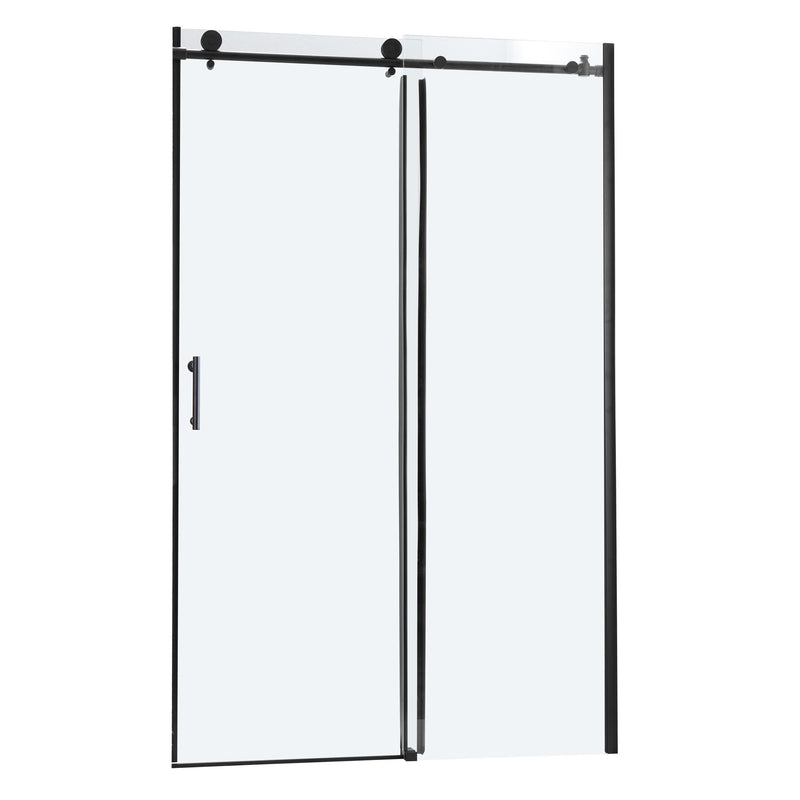 Single Sliding Bypass Shower Door Enclosure With Tempered Glass