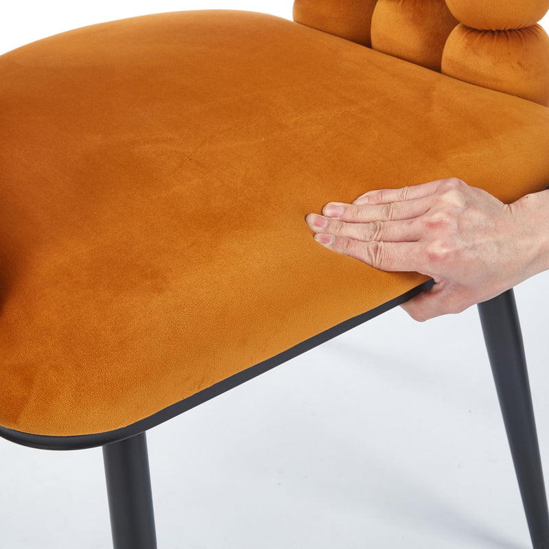 Modern Chair With Tube Legs, Soft Cushions And Comfortable Backrest
