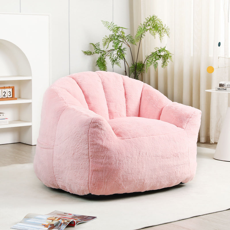 Beanbag Chair, Beanbag Sofa Chair With Armrests Stuffed High Density Foam