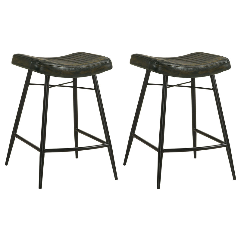 Ridgeway - Upholstered Counter Stool (Set of 2) - Espresso