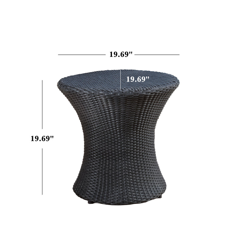 Thrive - Hourglass Rattan Table With No Glass Top