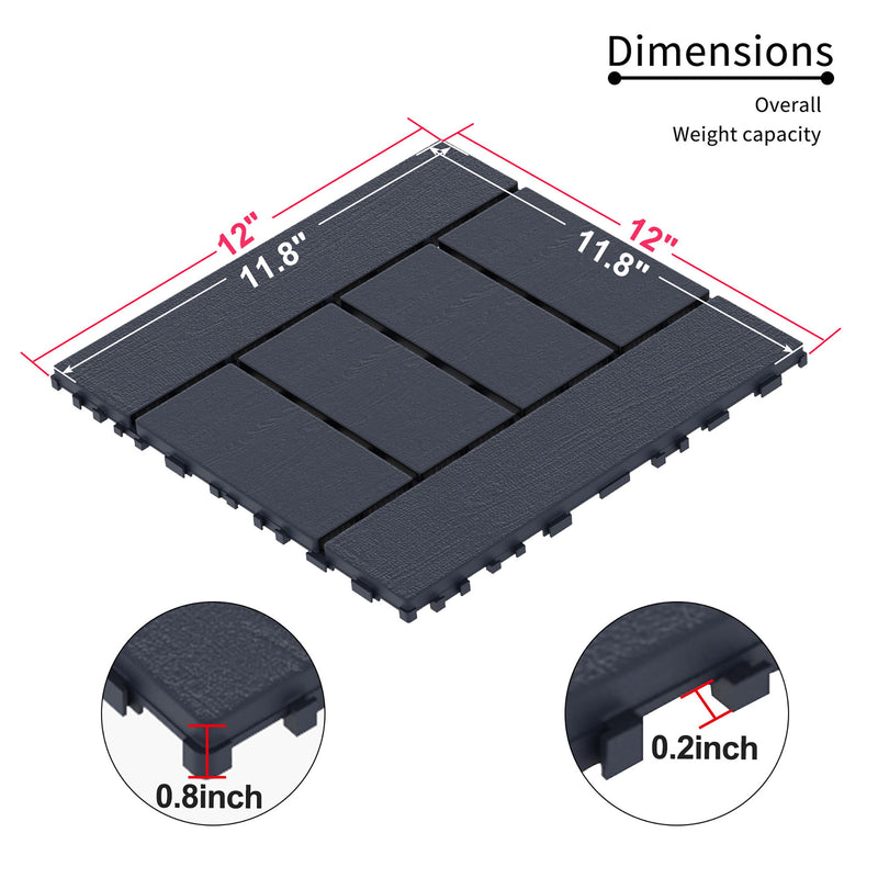H Style Diy Module Interlocking Patio Deck Tiles