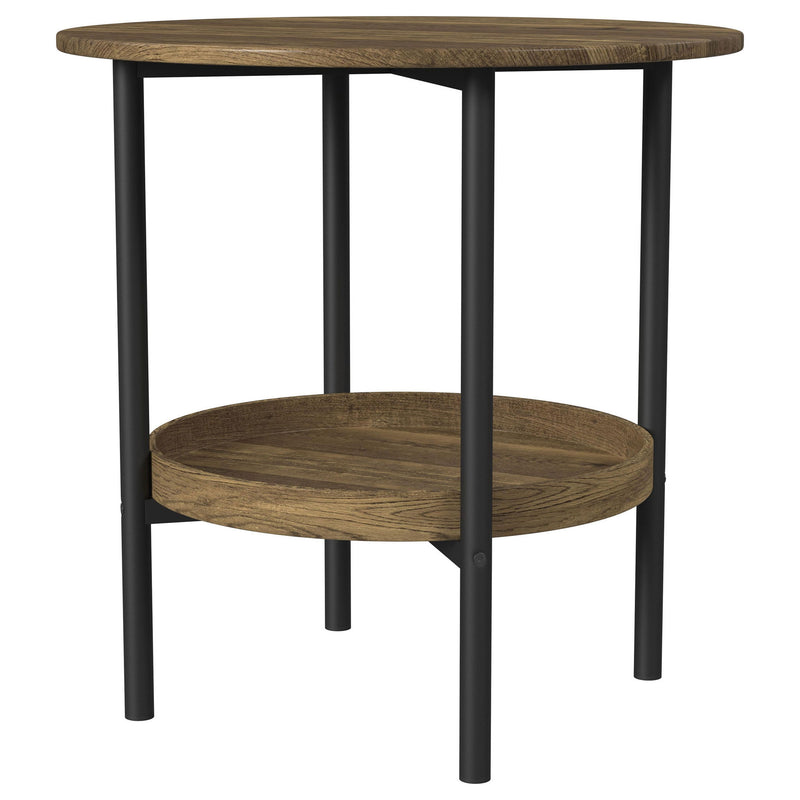 Kavita - Round Top Side End Table - Brown