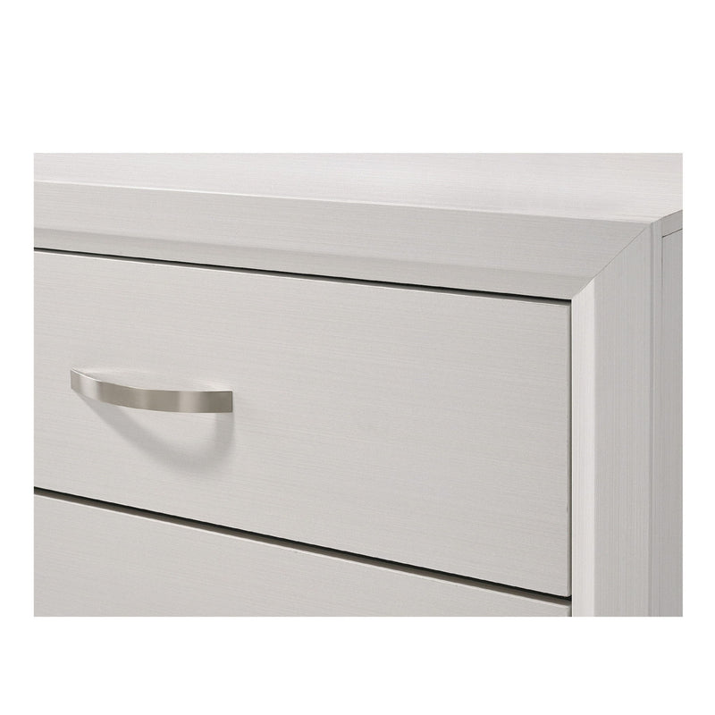 2 Drawer Nightstand With Handles Furniture For Bedroom - White