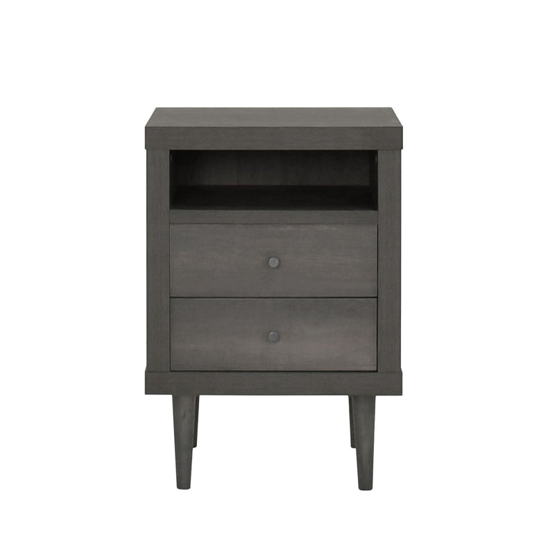 Nystrom - Mid Century Modern 2 Drawer Nightstand