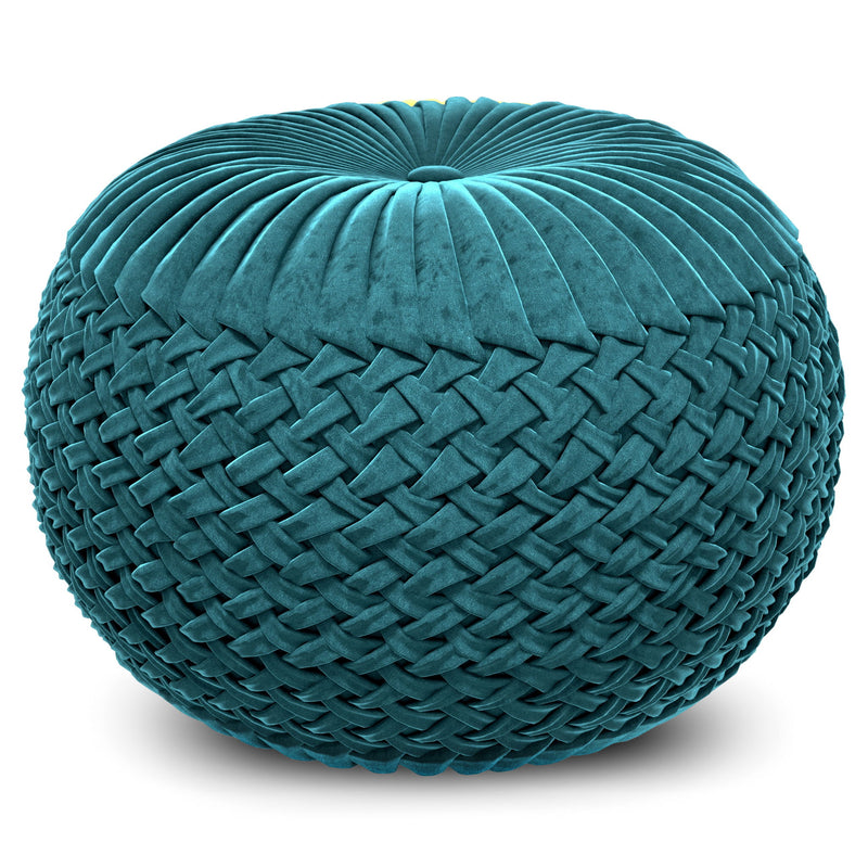 Grafton - Handcrafted Round Pouf