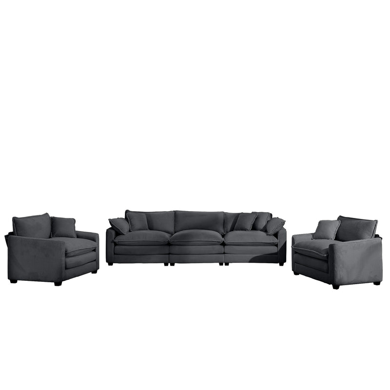 Elegant Oversized Sectional Sofa Set With Deep Seats And Flexible Layout