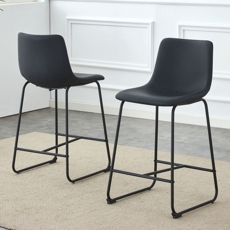 Retro Bar Chairs, Comfortable Stools (Set of 2)