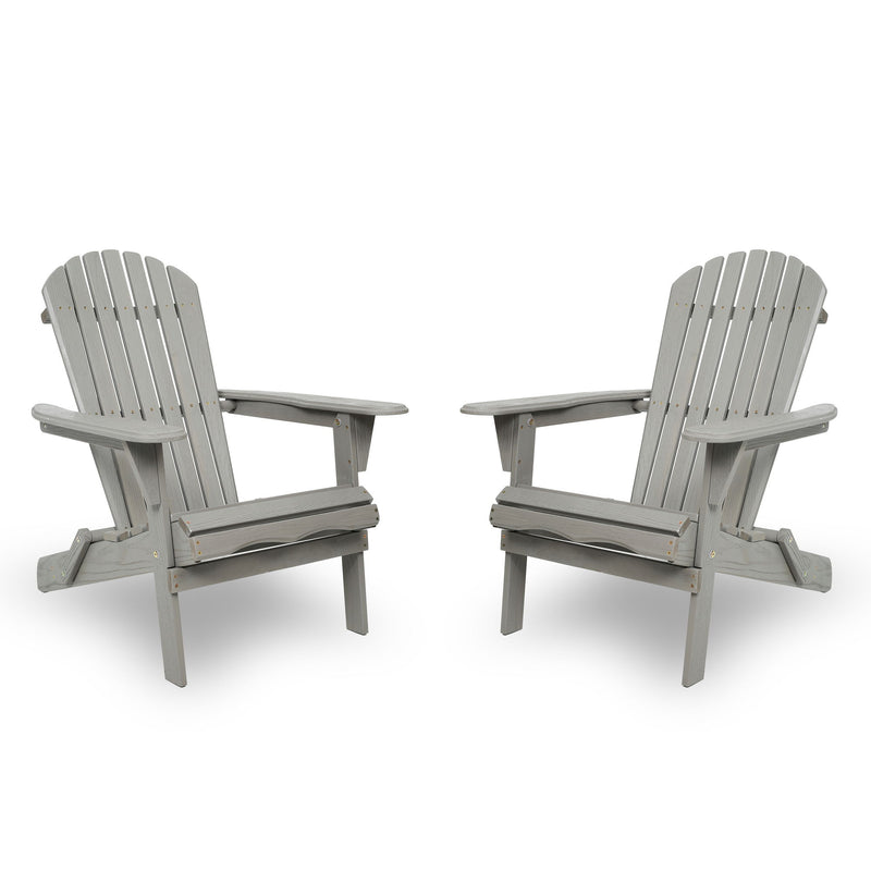 Lounge Patio Chair For Garden Outdoor Wooden Folding Adirondack Chair (Set of 2) Solid Cedar Wood Lounge Patio Chair For Garden
