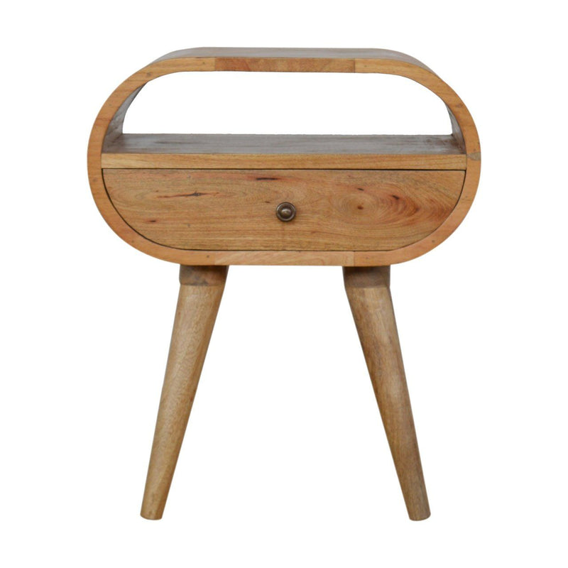 Circular Open Bedside Nightstand