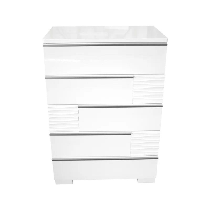 5 Drawer Chest, Bedroom - White