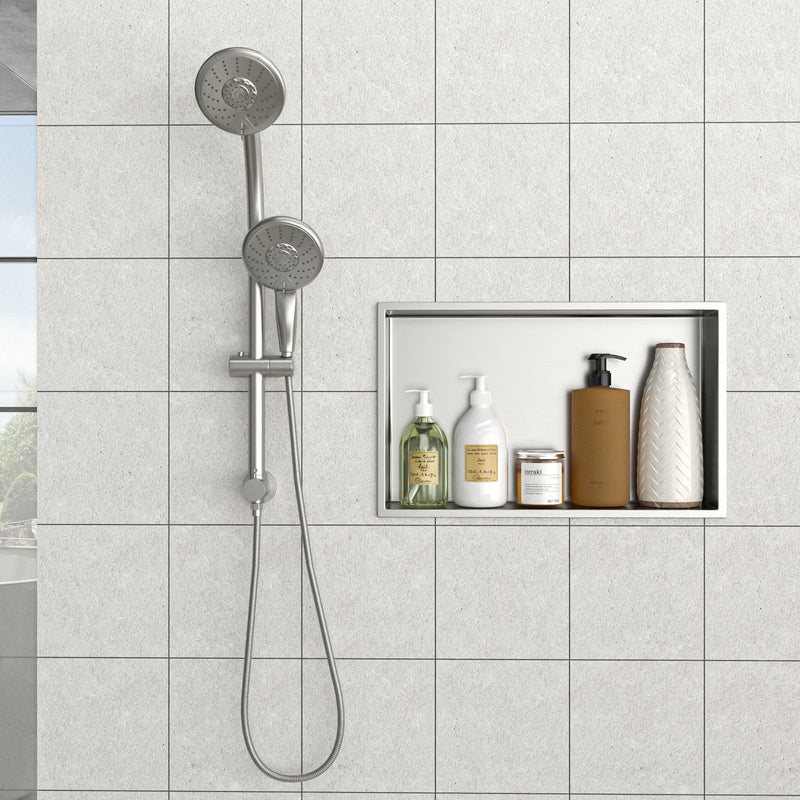 Stainless Steel Shower Niche With Seamless Design For Bathroom Storage