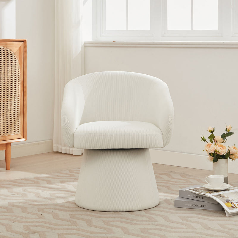 Modern Swivel Accent Chair With Ergonomic Barrel Design