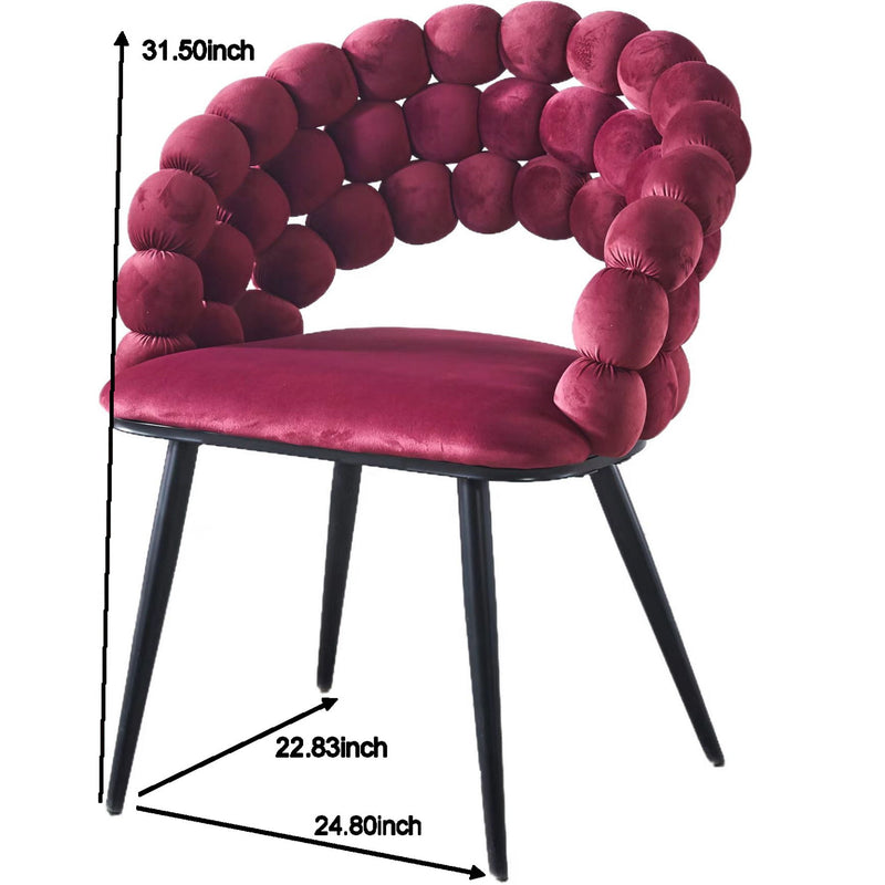 Modern Chair With Tube Legs, Soft Cushions And Comfortable Backrest