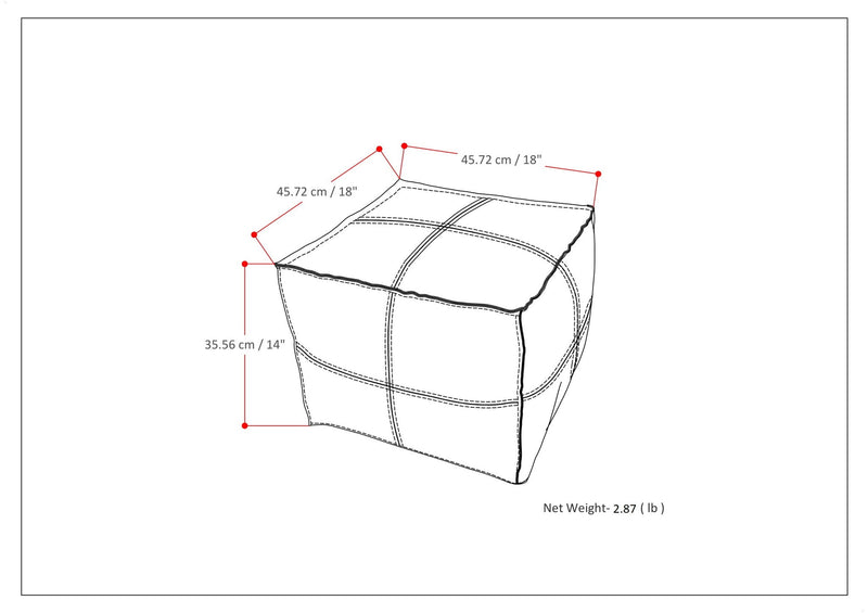 Brody - Versatile Square Pouf