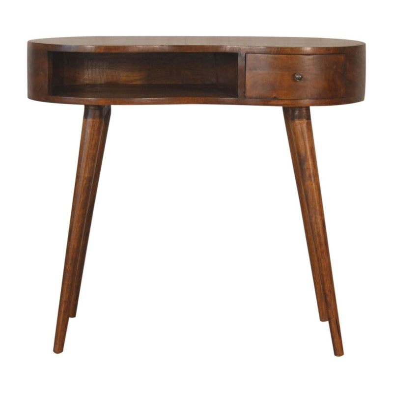 Rounded Writing Desk - Chestnut