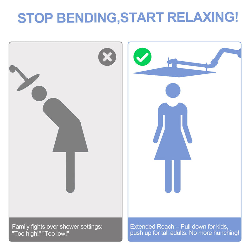 Sleek Design Stainless Steel Shower Arm Extension