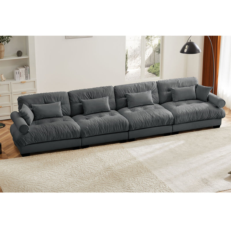 Super Comfort Oversized Modular Sectional Sofa, Deep Seat Convertible L Shaped Couch