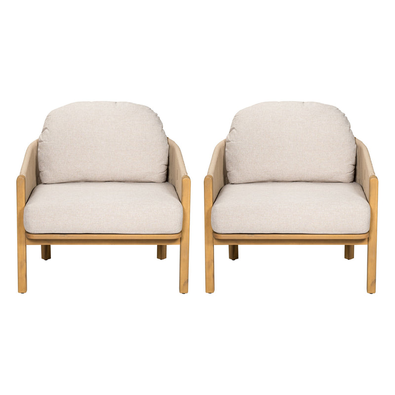 Grotta - Outdoor Wood Club Chair (Set of 2)