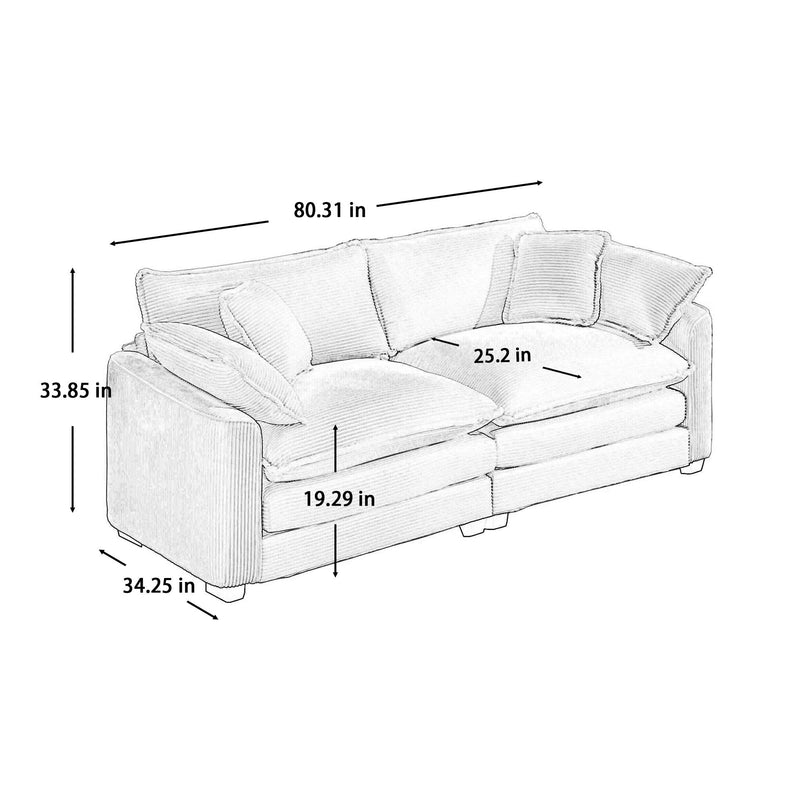Elegant Oversized Sectional Sofa Set With Deep Seats And Flexible Layout