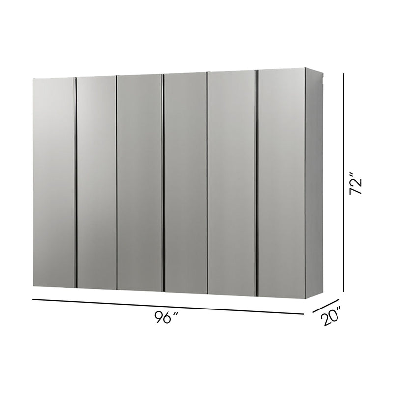 Nova Series - Garage Cabinet Set D, 3 Piece, Soft Closing, Wall Mounted - Metallic Gray