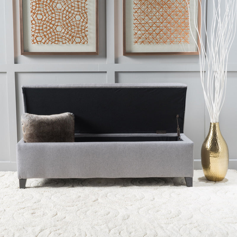 Contemporary Storage Ottoman Bench With Upholstery