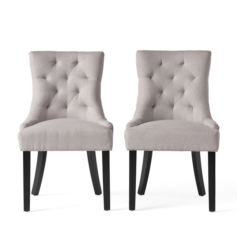 Contemporary Cheney Dining Chair Set With Tufted Design
