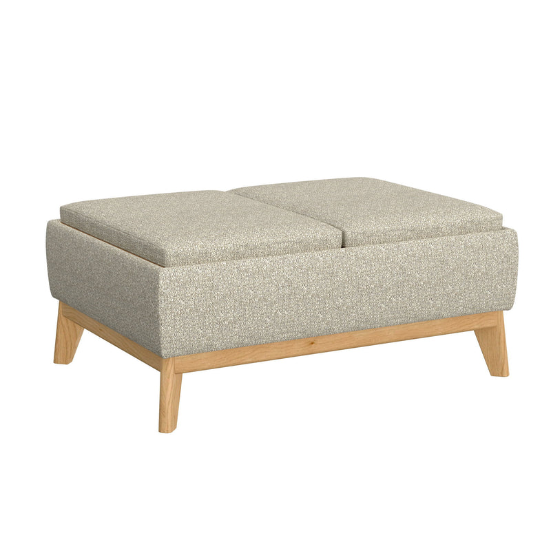 Reversible Tray Ottoman - Tan