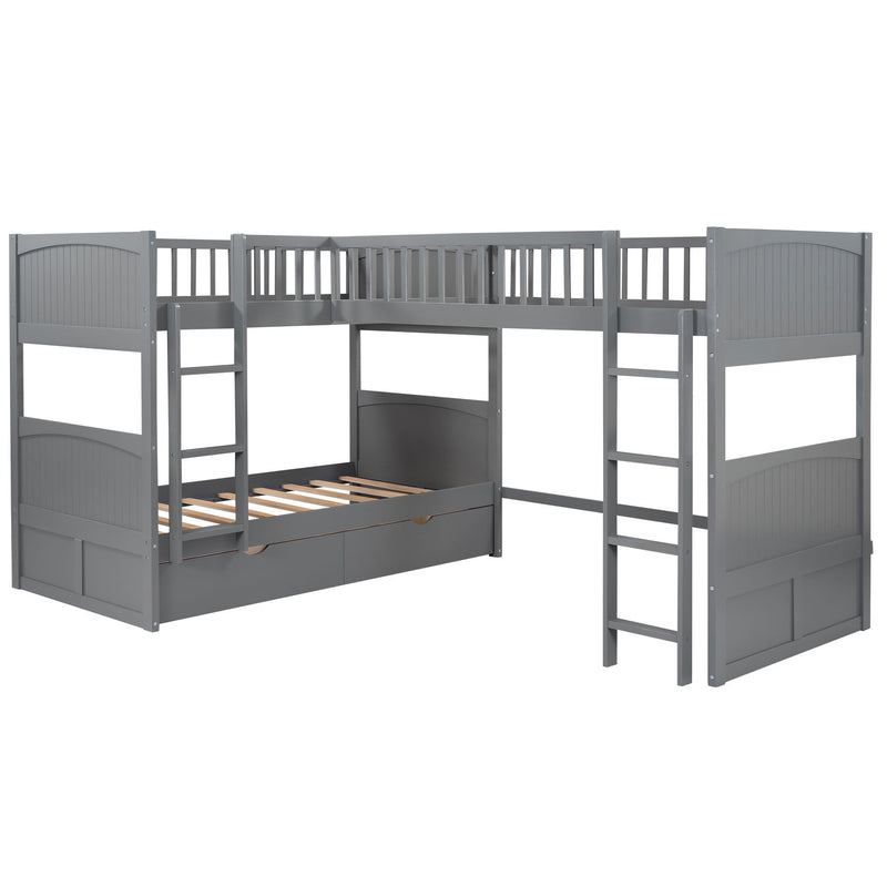 Bunk Bed With Loft And 2 Drawers