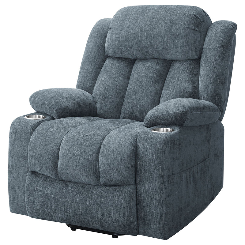 Beca - Upholstered Power Lift Recliner With Cupholders And USB Charging