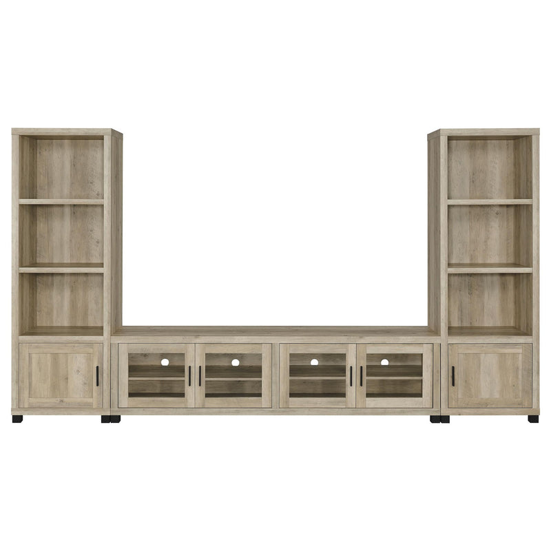 Heron - 3 Piece TV Entertainment Center - Natural