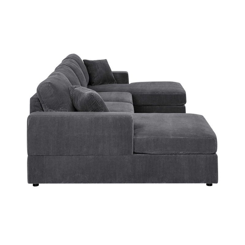 3 Piece Double Chaise Sectional Sofa