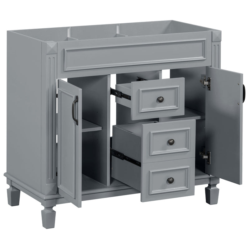Bathroom Vanity Cabinet With 2 Soft Closing Doors And 2 Drawers