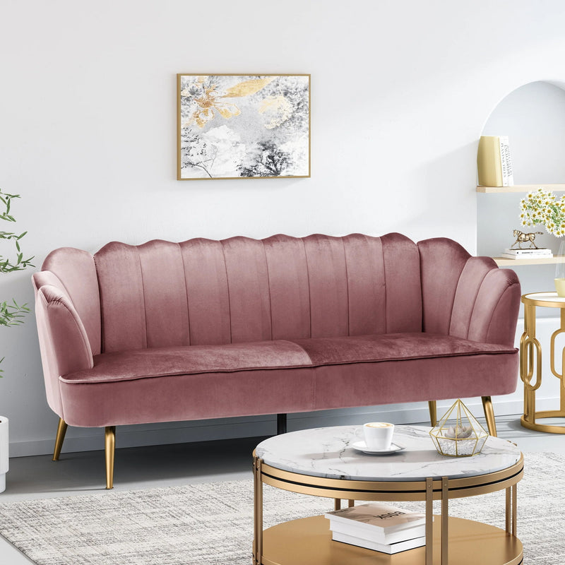 Modern Glam 3 Seater Sofa With Texture