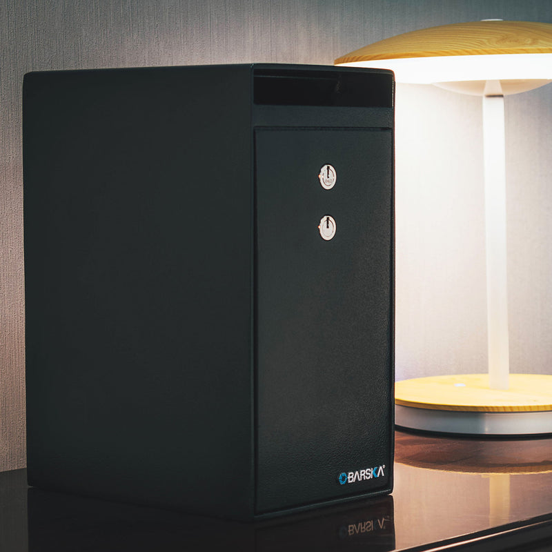 0 27 Cu Ft Dual Key Depository Safe - Black