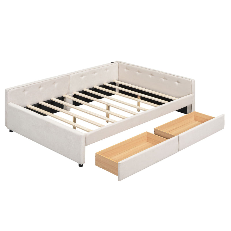 Platform Bed With USB Ports