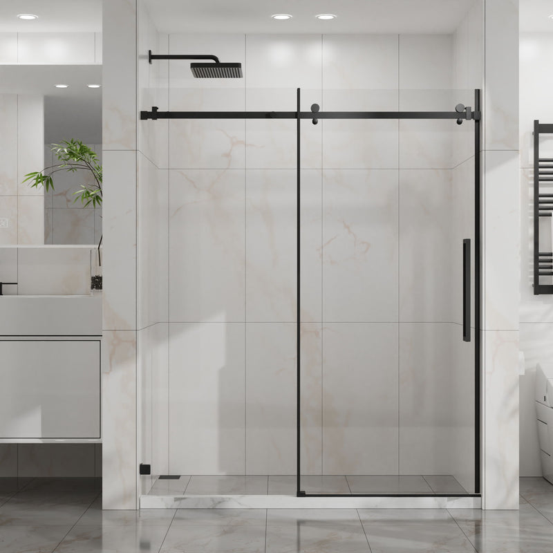 Frameless Tub Sliding Shower Door With Easy Clean Coating