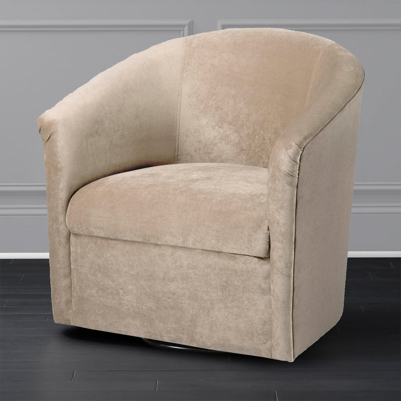 Eden - Swivel Chair With Upholstery And Hardwood Frame