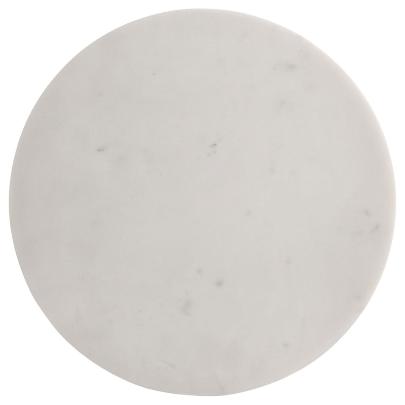 Selena - Round Side Table - White / Gray