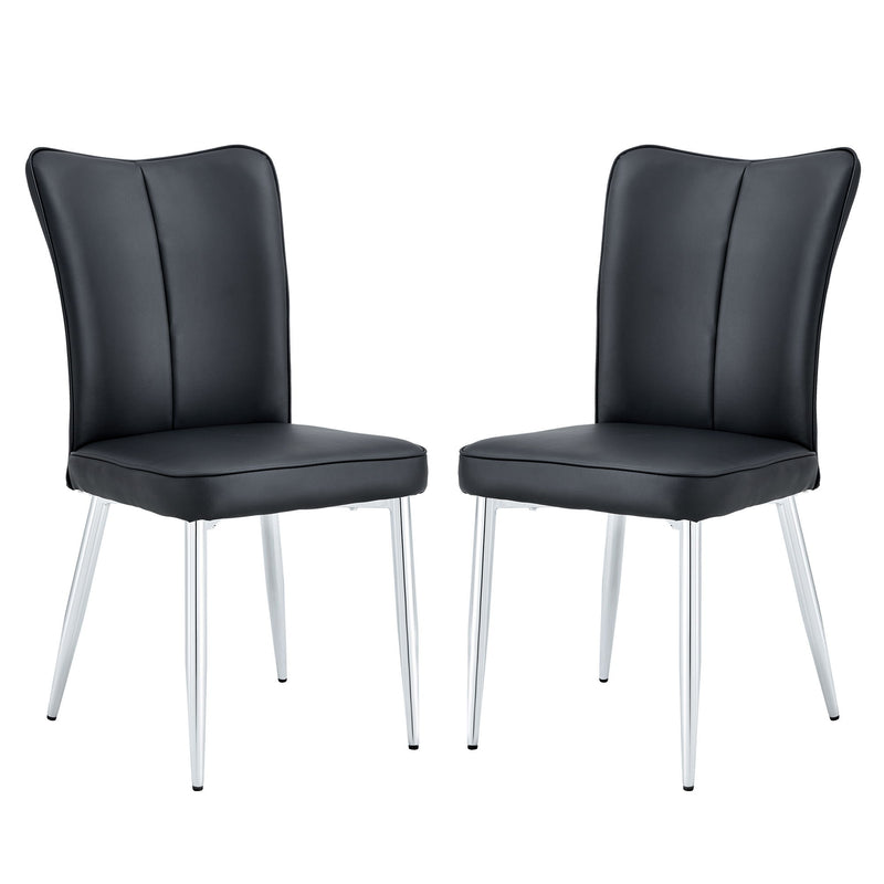 Modern Minimalist Dining Chairs With Metal Legs