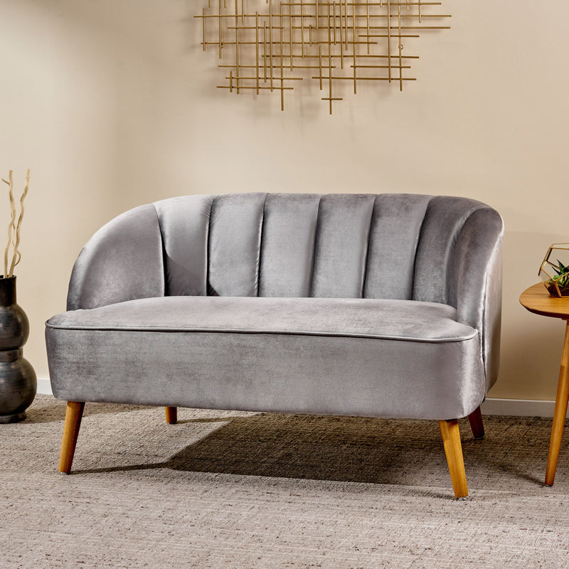 Modern Classic Shell Backed Loveseat