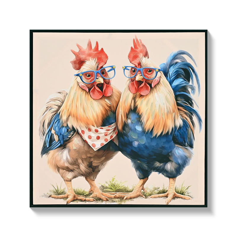 Rooster, Chicken Pictures Wall Decor For Home Decor - Yellow / Red