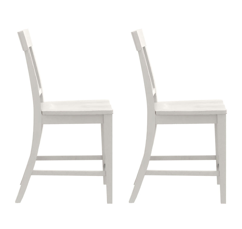 Slat Back Counter Stools (Set of 2) - White