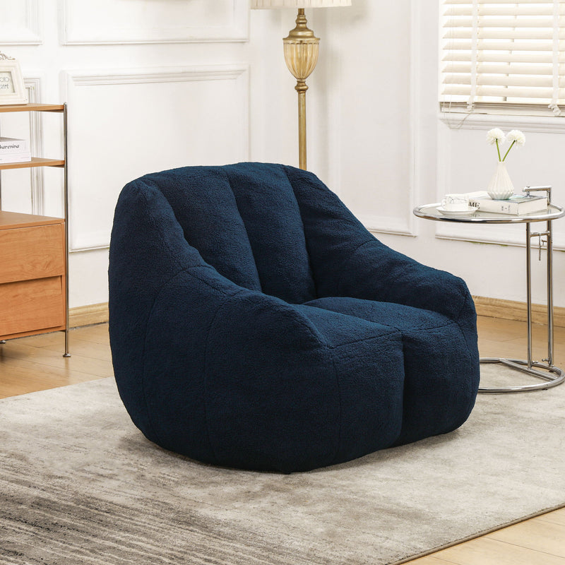 Comfy Bean Bag Chair With Memory Foam Filler, Tufted Soft